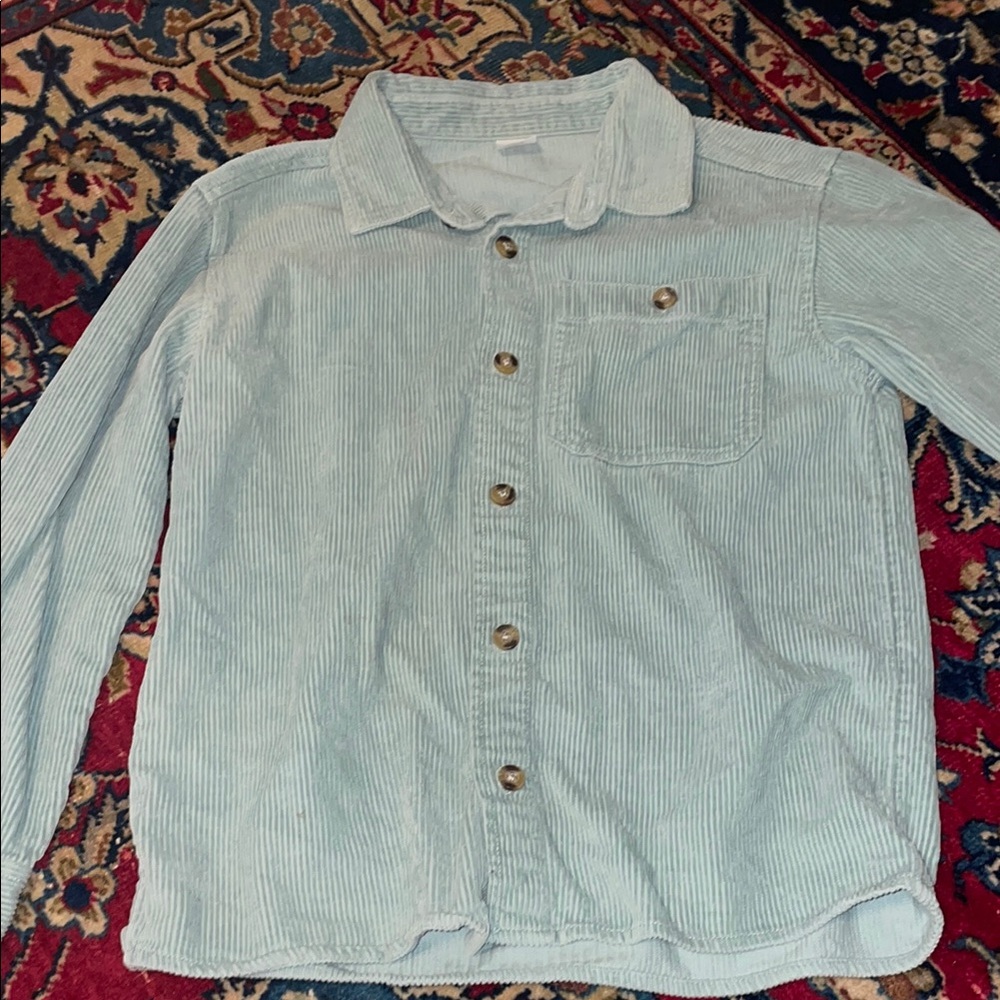 Men's Light Blue Corduroy Shirt